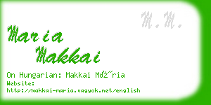 maria makkai business card
